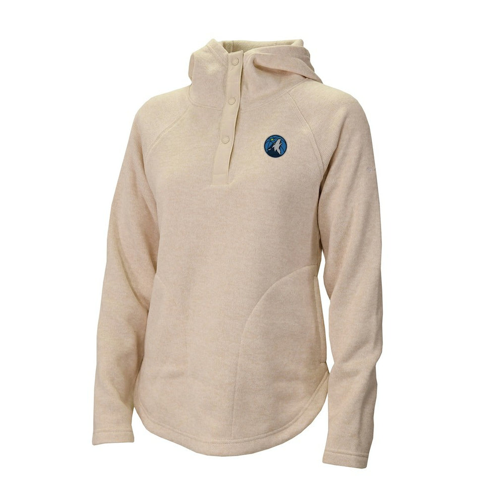 Columbia - Minnesota Timberwolves Women's Sweater Weather Quarter-Snap Hoodie - Cream