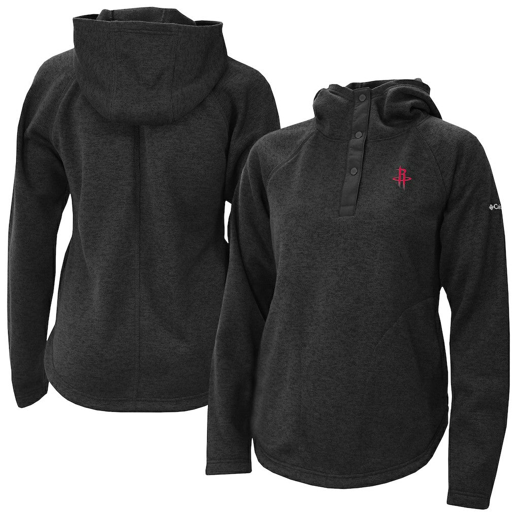 Columbia - Houston Rockets Women's Sweater Weather Quarter-Snap Hoodie - Black