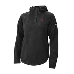 Columbia - Houston Rockets Women's Sweater Weather Quarter-Snap Hoodie - Black