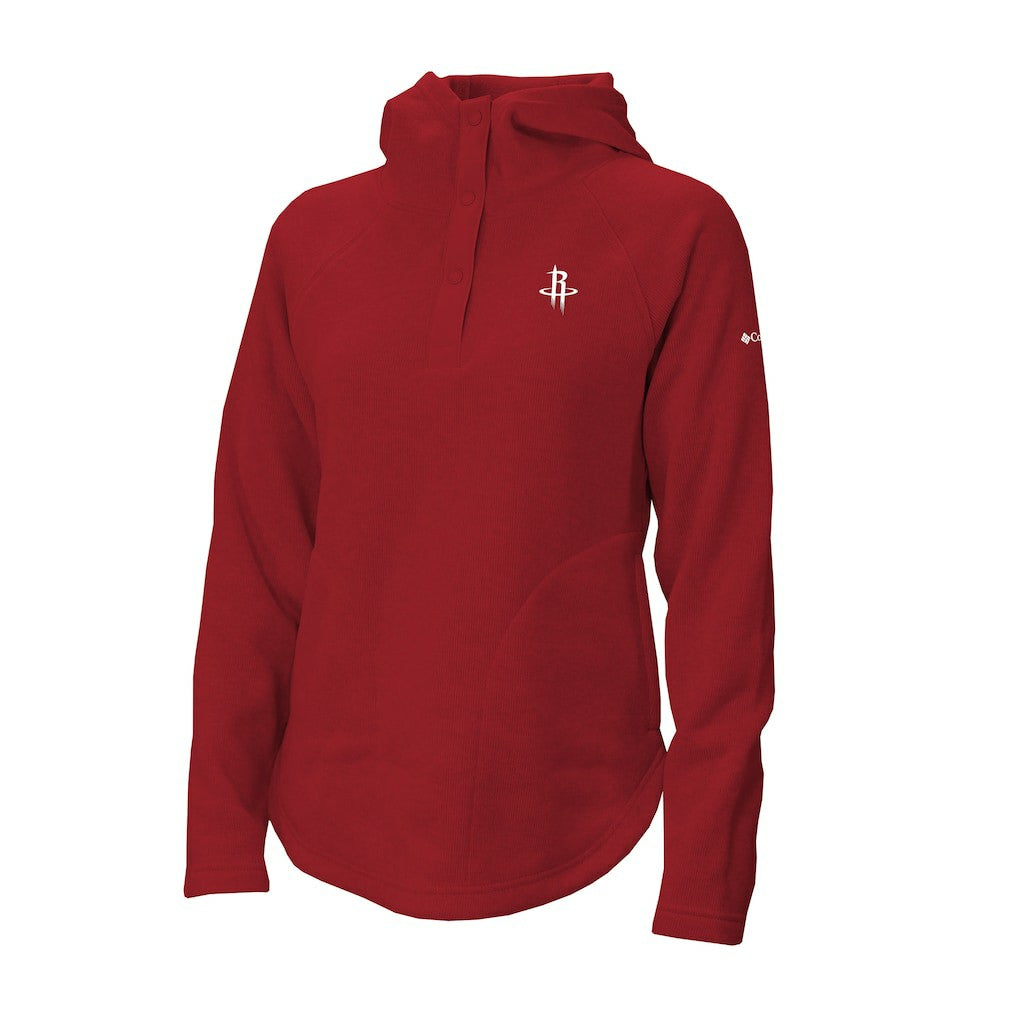 Columbia - Houston Rockets Women's Sweater Weather Quarter-Snap Hoodie - Red