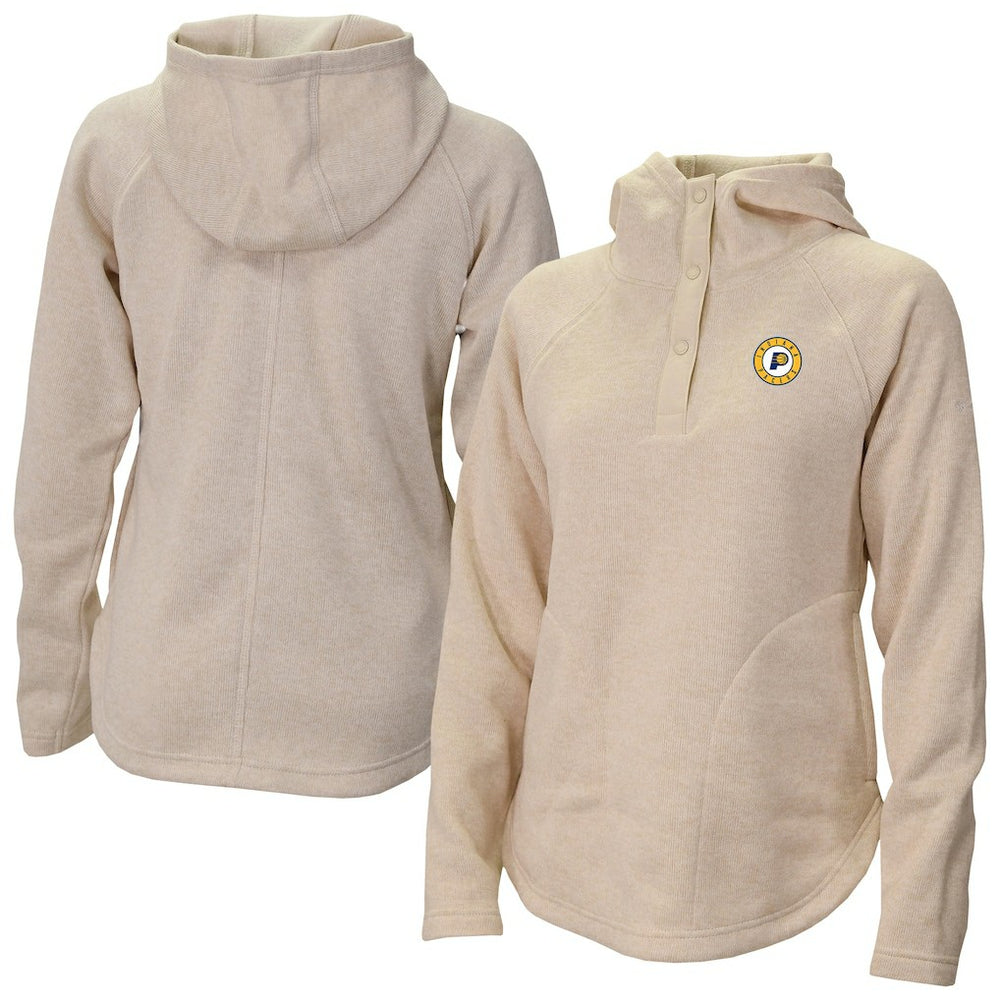 Columbia - Indiana Pacers Women's Sweater Weather Quarter-Snap Hoodie - Cream