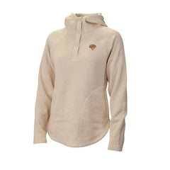 Columbia - New York Knicks Women's Sweater Weather Quarter-Snap Hoodie - Cream