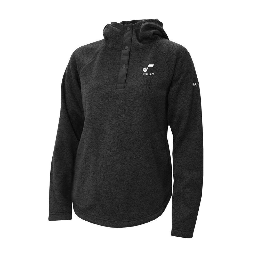 Columbia - Utah Jazz Women's Sweater Weather Quarter-Snap Hoodie - Black