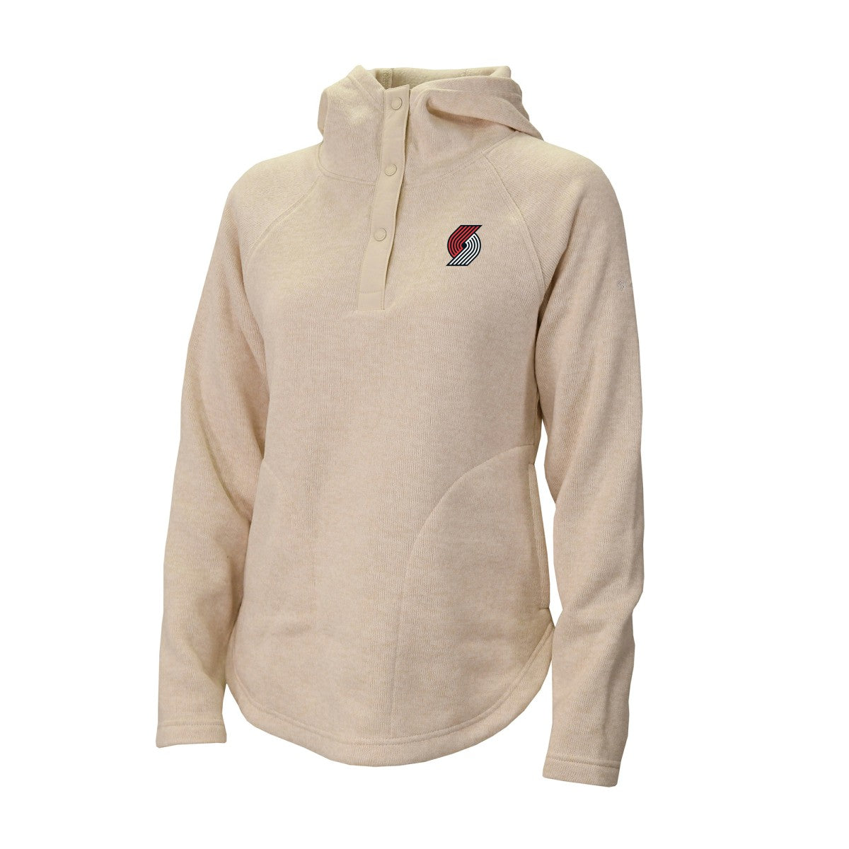 Columbia - Portland Trail Blazers Women's Sweater Weather Quarter-Snap Hoodie - Cream