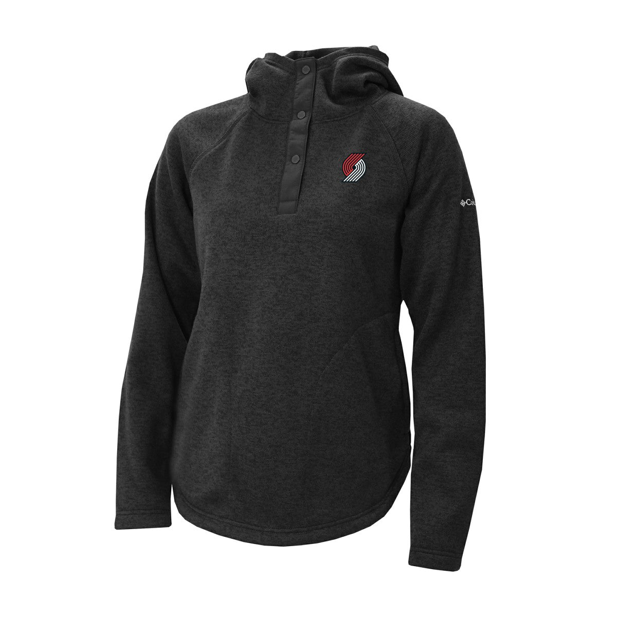 Columbia - Portland Trail Blazers Women's Sweater Weather Quarter-Snap Hoodie - Black