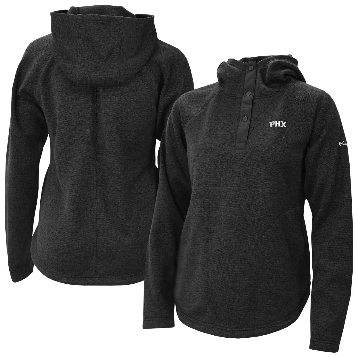 Columbia - Phoenix Suns Women's Sweater Weather Quarter-Snap Hoodie - Black