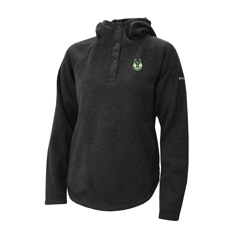 Columbia - Milwaukee Bucks Women's Sweater Weather Quarter-Snap Hoodie - Black