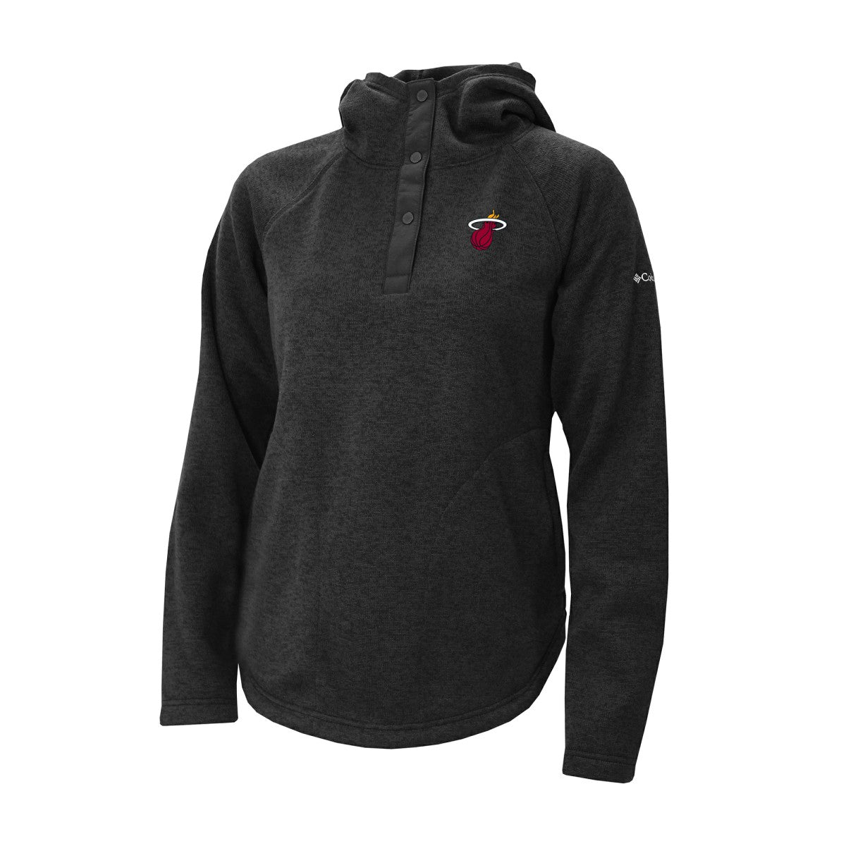 Columbia - Miami Heat Women's Sweater Weather Quarter-Snap Hoodie - Black