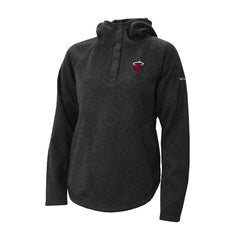 Columbia - Miami Heat Women's Sweater Weather Quarter-Snap Hoodie - Black