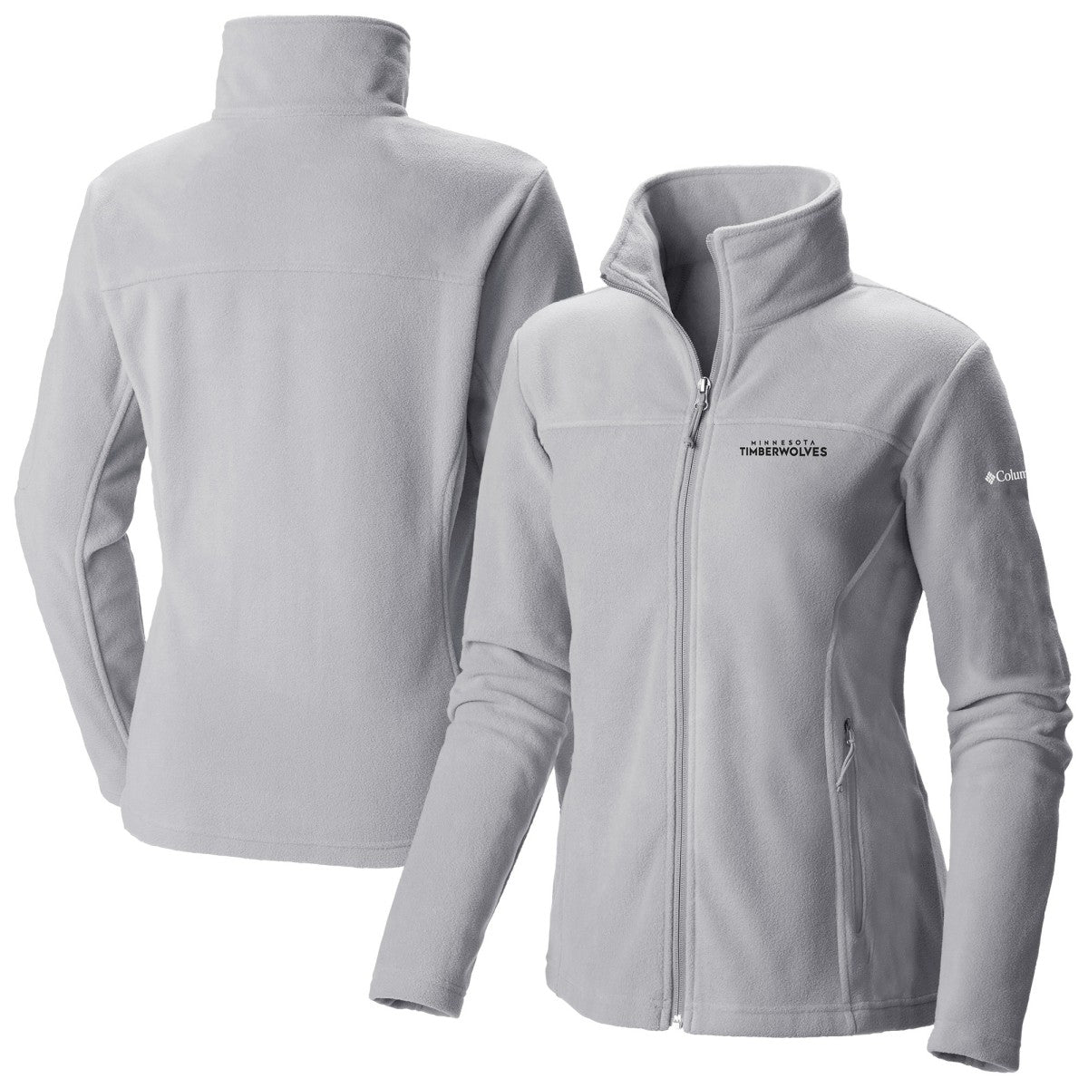 Columbia - Minnesota Timberwolves Women's Give & Go II Fleece Full-Zip Jacket - Gray