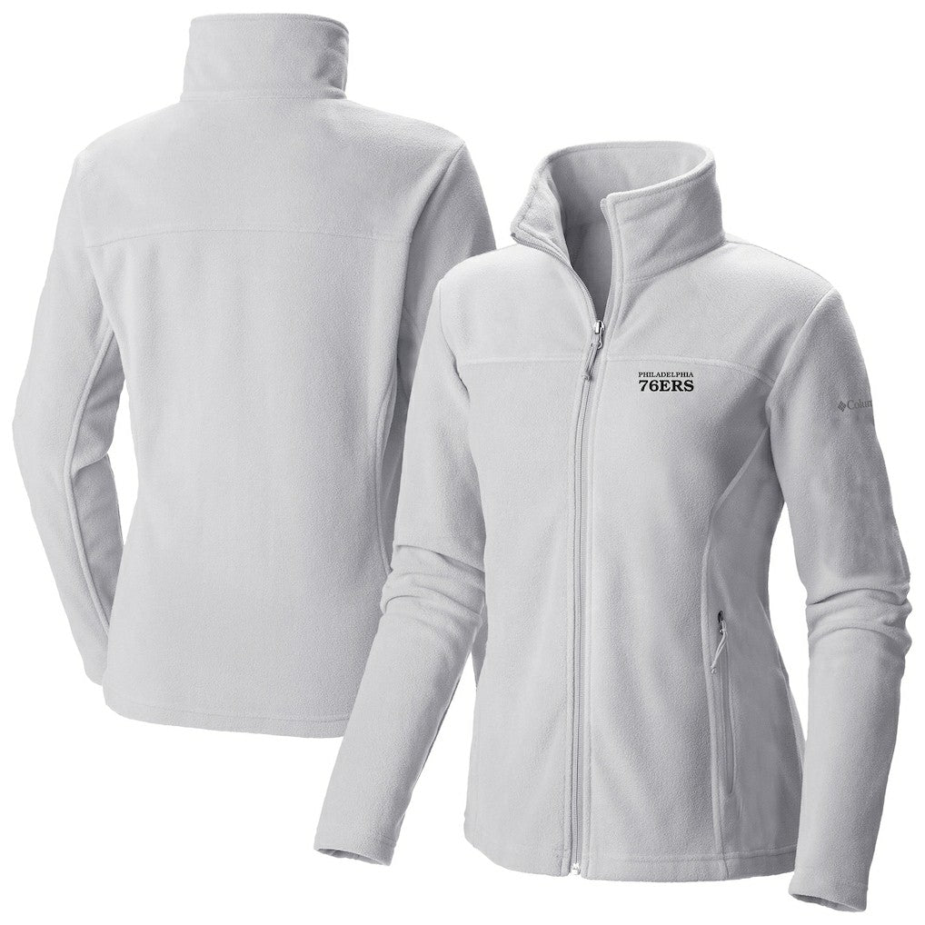 Columbia - Philadelphia 76ers Women's Give & Go II Fleece Full-Zip Jacket - White