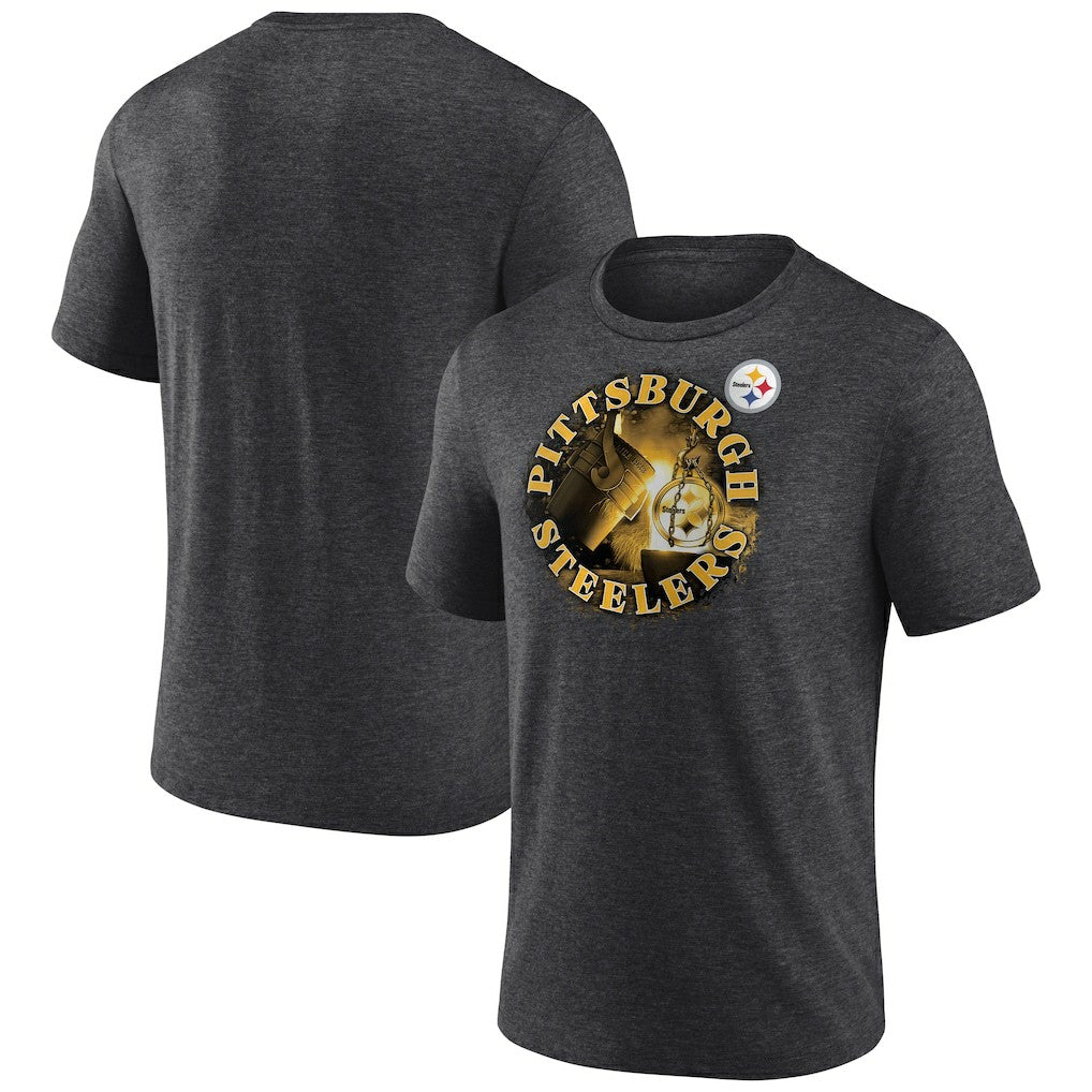 Pittsburgh Steelers Sporting Chance Tri-Blend T-Shirt Charcoal - NFL