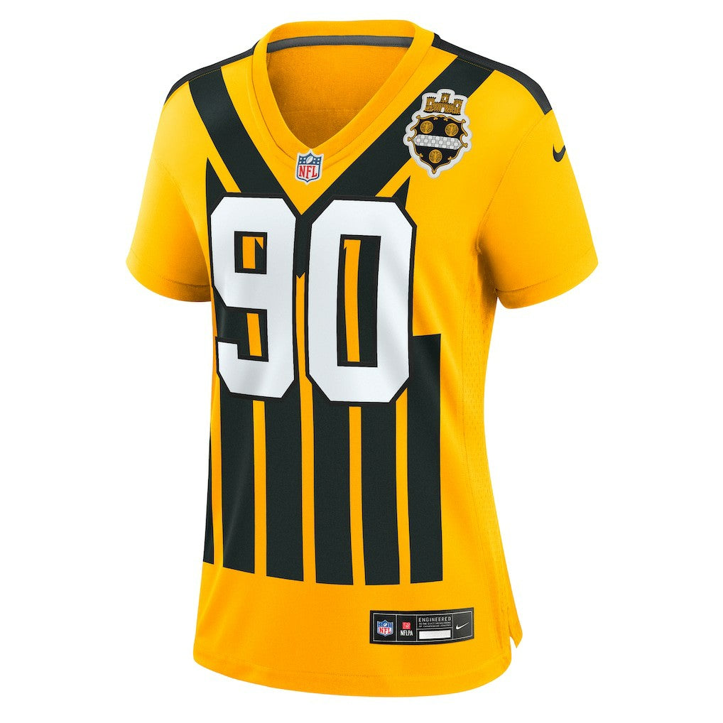 T.J. Watt Pittsburgh Steelers Women's Alternate 1933 Throwback Game Jersey Gold - Nike