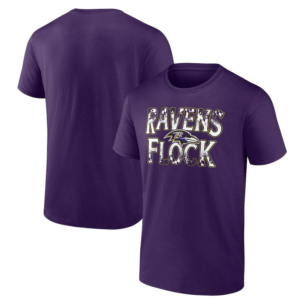 Baltimore Ravens Ravens Flock T-Shirt Purple - Fanatics