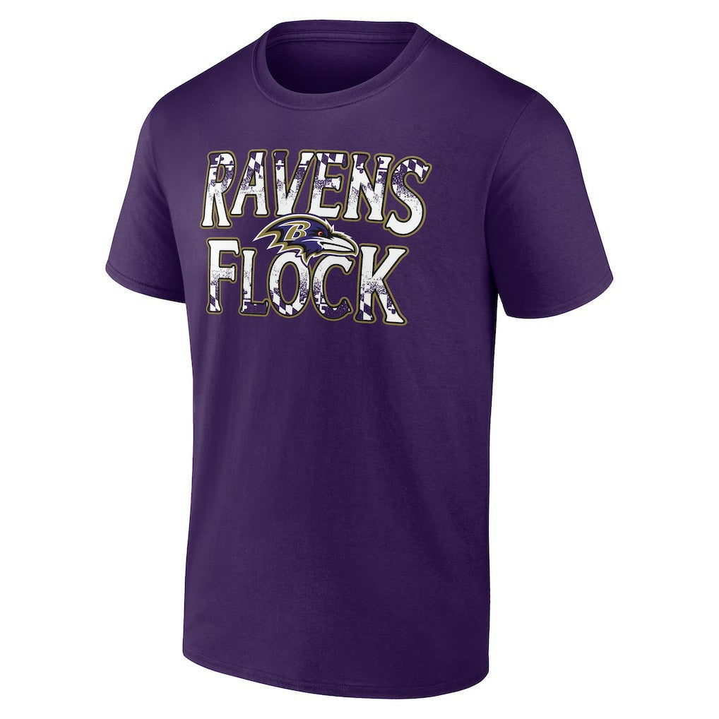 Baltimore Ravens Ravens Flock T-Shirt Purple - Fanatics