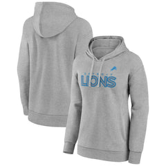 Detroit Lions Women's Check List Pullover Hoodie Gray - NFL