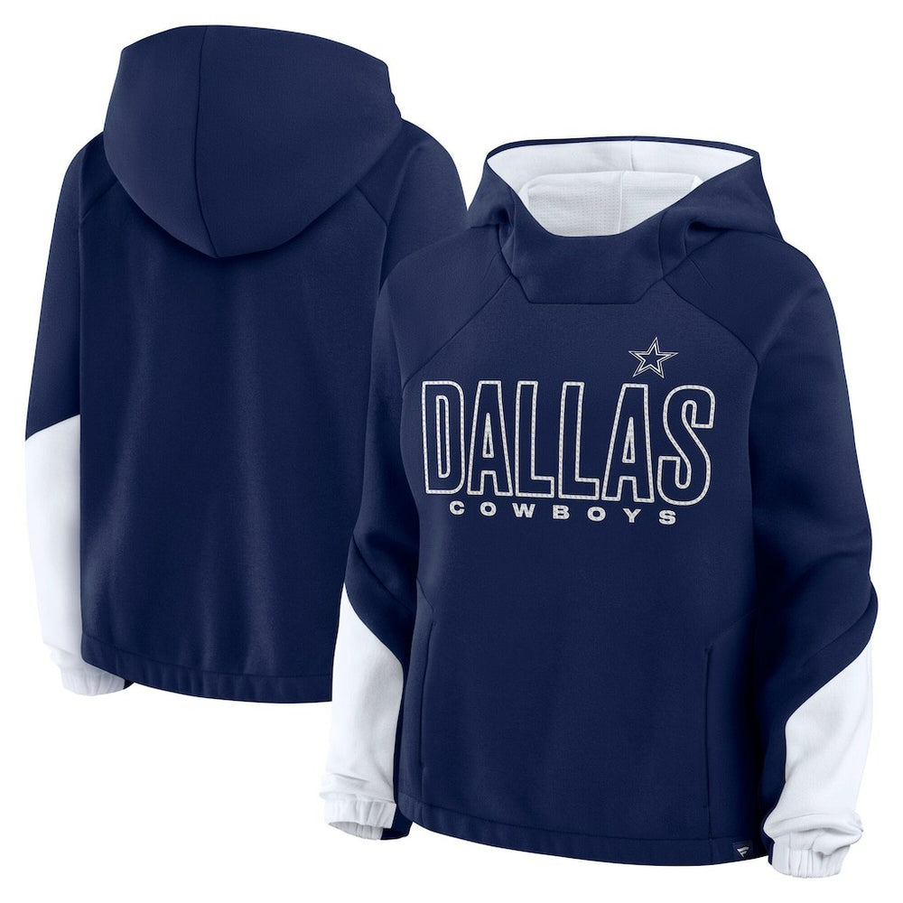 Dallas Cowboys Women's Play Clock Bling Hoodie Navy - Fanatics
