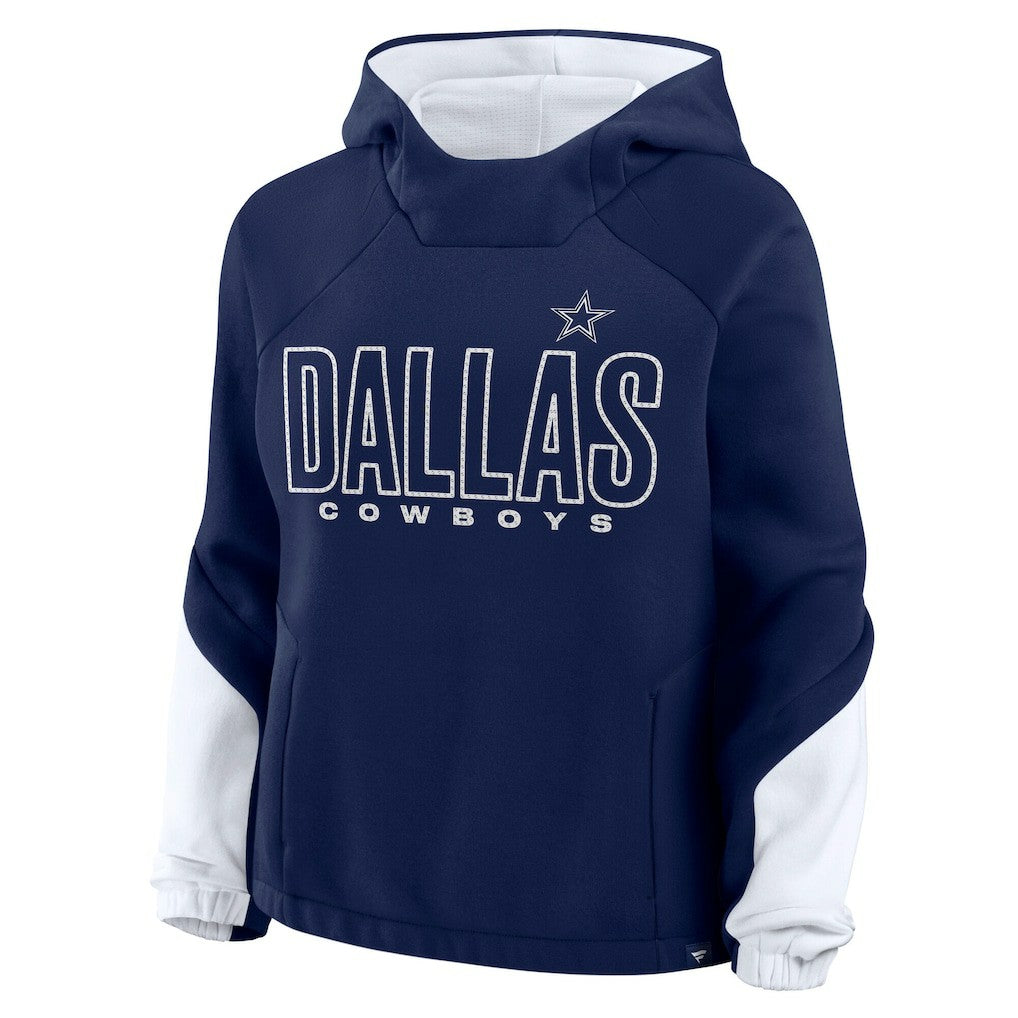 Dallas Cowboys Women's Play Clock Bling Hoodie Navy - Fanatics