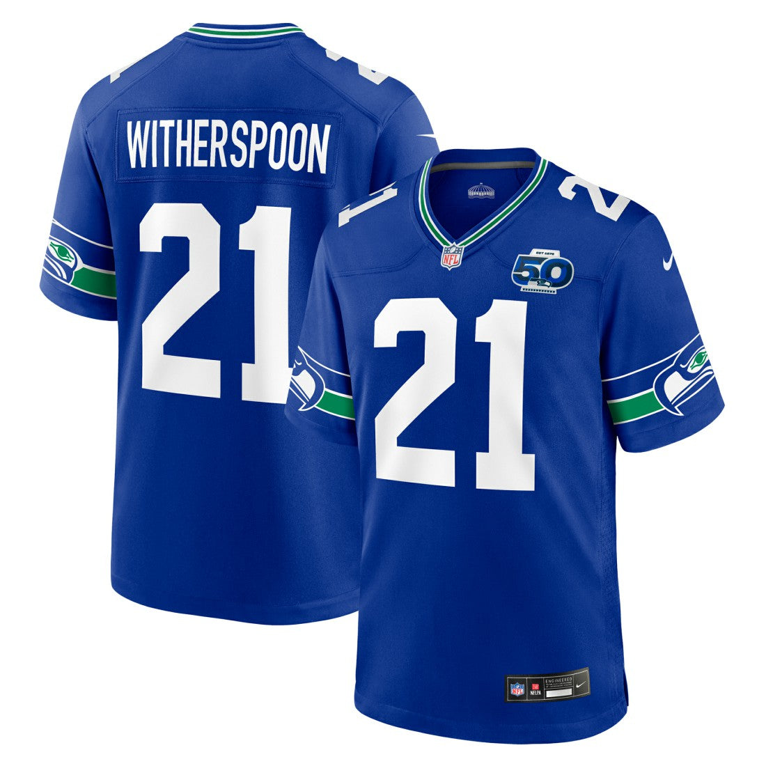 Devon Witherspoon Seattle Seahawks Alternate 50th Season Game Jersey Royal - Nike
