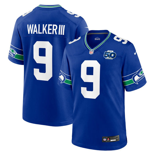 Kenneth Walker III Seattle Seahawks Alternate 50th Season Game Jersey - Royal | NFL Jerseys