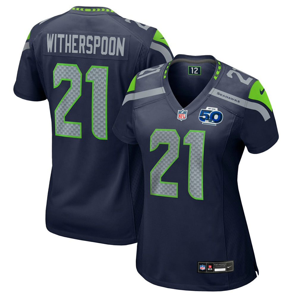 Devon Witherspoon Seattle Seahawks Women's Team 50th Season Game Jersey College Navy - Nike