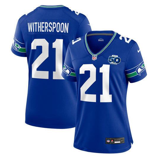 Devon Witherspoon Seattle Seahawks Women's Alternate 50th Season Game Jersey - Royal | NFL Jerseys