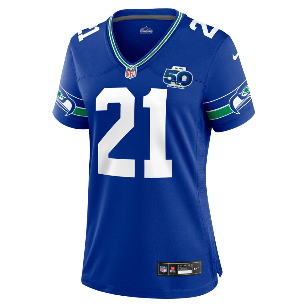 Devon Witherspoon Seattle Seahawks Women's Alternate 50th Season Game Jersey Royal - Nike