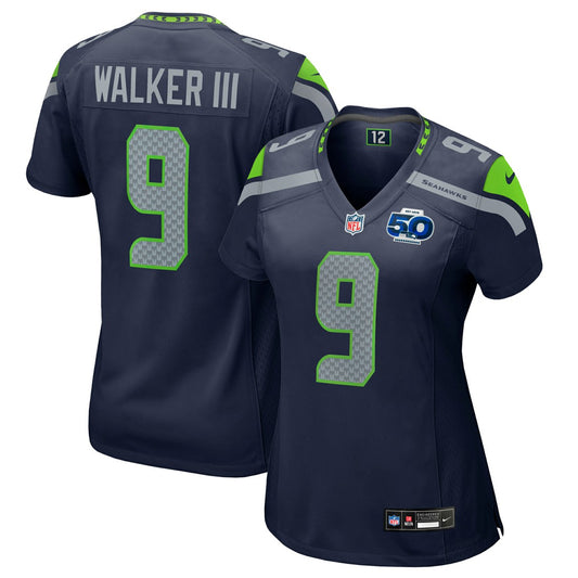 Kenneth Walker III Seattle Seahawks Women's 50th Season Game Jersey - College Navy | NFL Jerseys