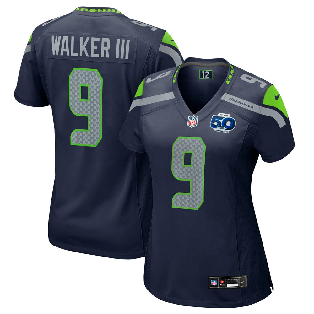 Kenneth Walker III Seattle Seahawks Women's 50th Season Game Jersey College Navy - Nike