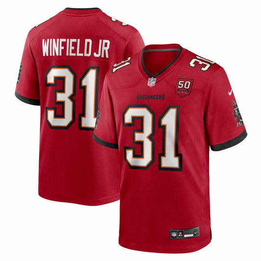Antoine Winfield Jr. Tampa Bay Buccaneers 50th Season Team Game Jersey - Red | NFL Jerseys
