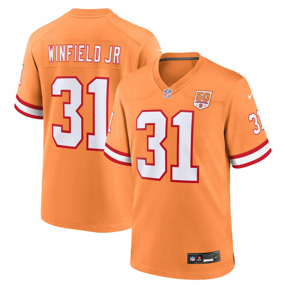 Antoine Winfield Jr. Tampa Bay Buccaneers 50th Season Game Jersey - Creamsicle | NFL Jerseys