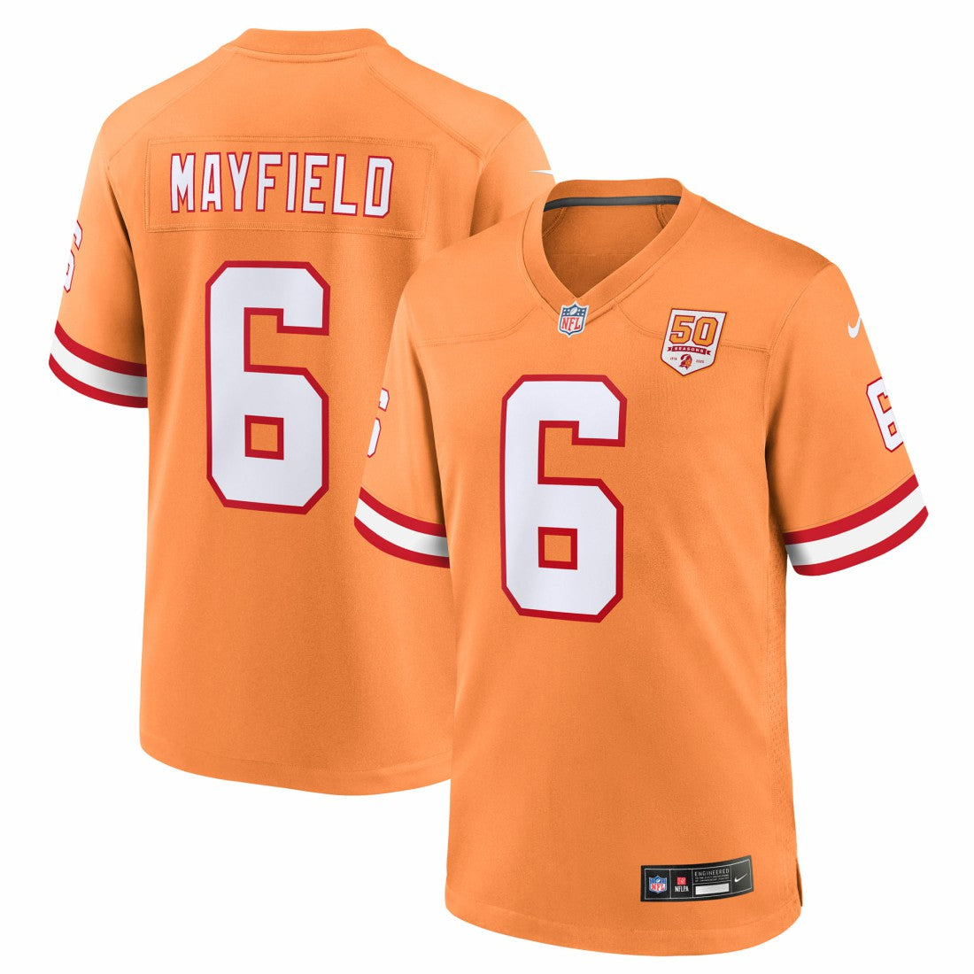 Baker Mayfield Tampa Bay Buccaneers 50th Season Game Jersey Creamsicle - Nike
