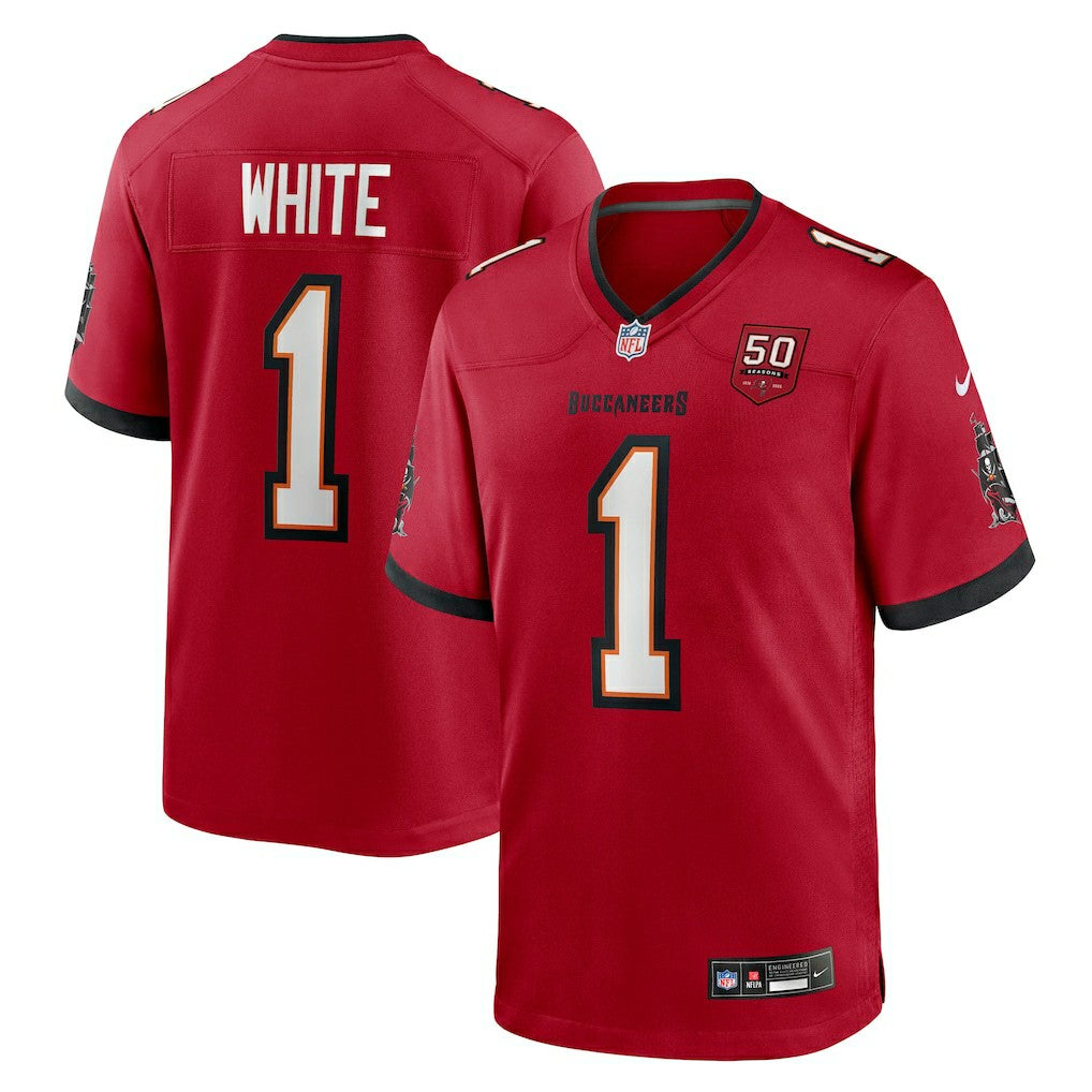 Rachaad White Tampa Bay Buccaneers 50th Anniversary Team Game Jersey - Red | NFL Jerseys