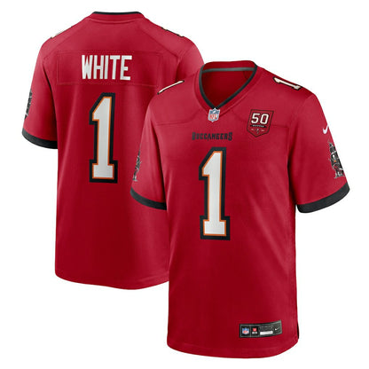 Rachaad White Tampa Bay Buccaneers 50th Anniversary Team Game Jersey - Red | NFL Jerseys