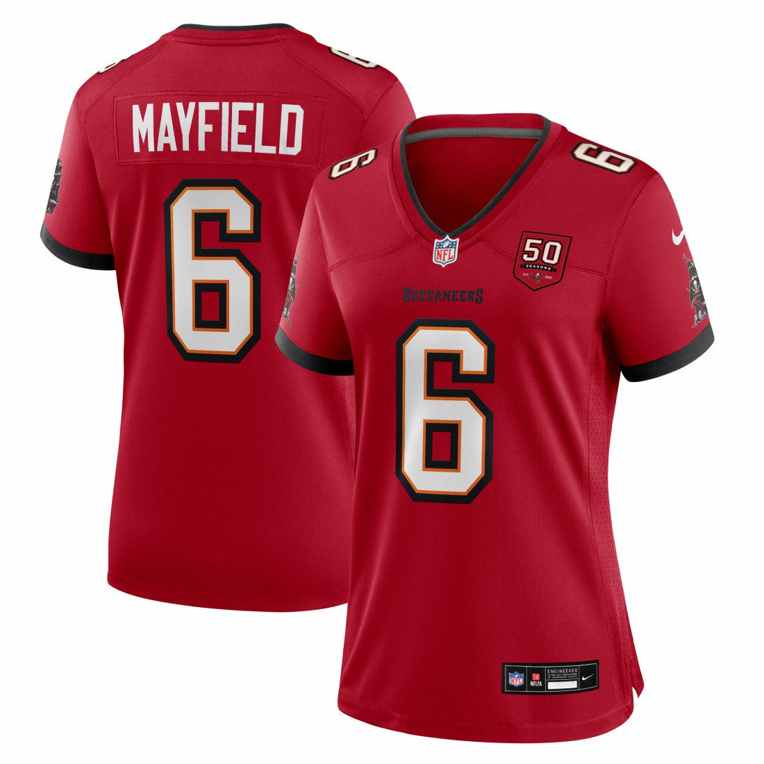 Baker Mayfield Tampa Bay Buccaneers Women's 50th Season Team Game Jersey Red - Nike
