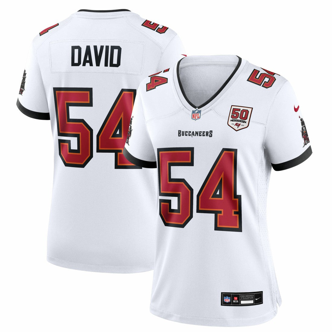Lavonte David Tampa Bay Buccaneers Women's 50th Anniversary White Game Jersey White - Nike