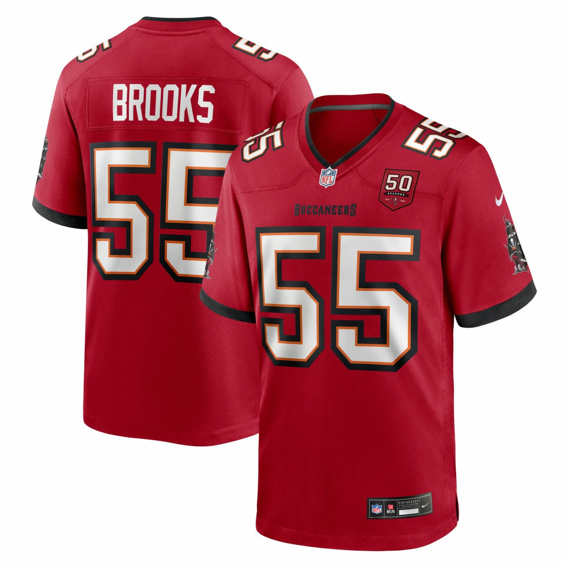 Derrick Brooks Tampa Bay Buccaneers 50th Season Team Game Jersey Red - Nike
