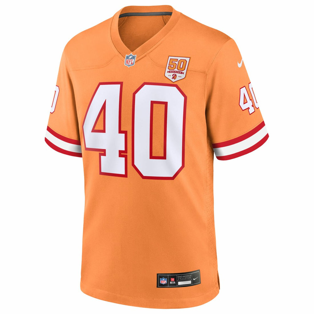Mike Alstott Tampa Bay Buccaneers 50th Season Game Jersey Creamsicle - Nike