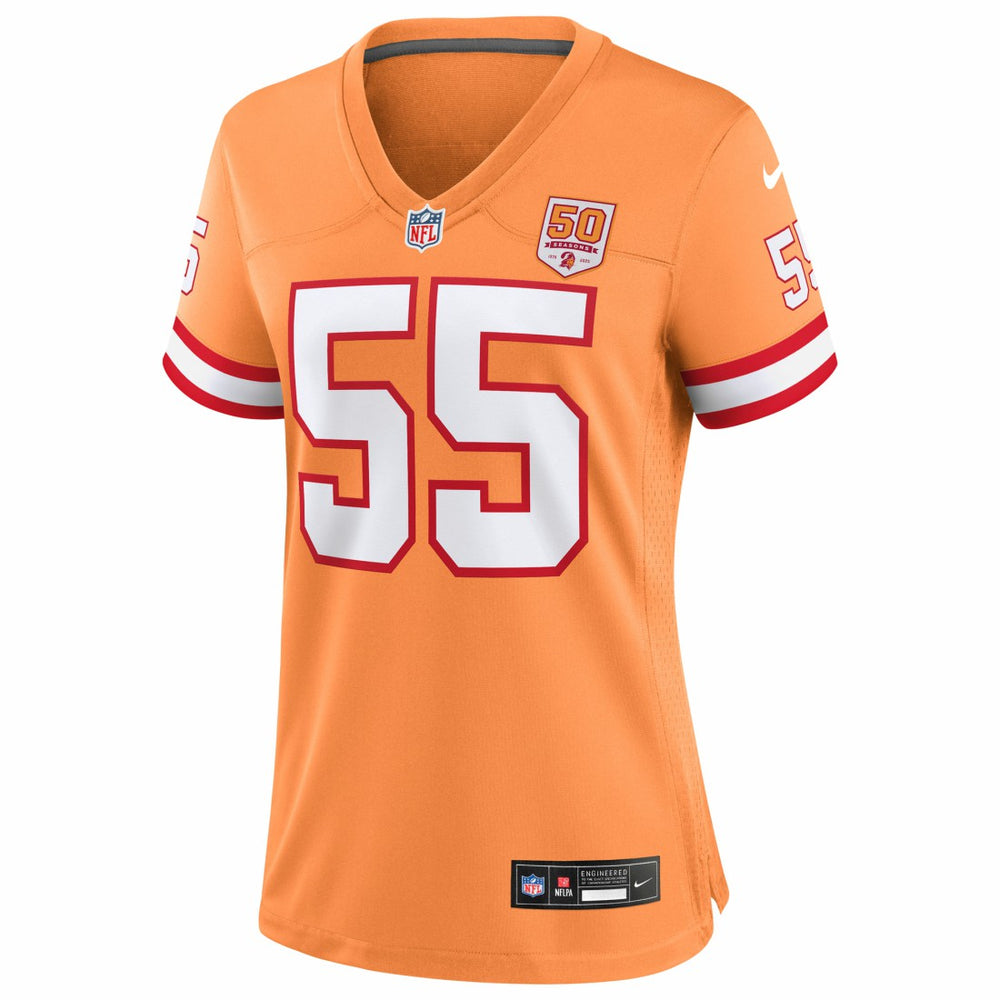 Derrick Brooks Tampa Bay Buccaneers Women's 50th Season Game Jersey Creamsicle - Nike