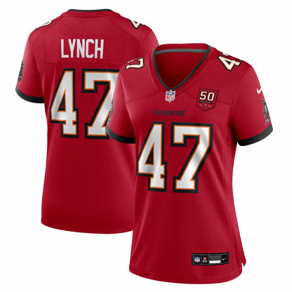 John Lynch Tampa Bay Buccaneers Women's 50th Anniversary Team Game Jersey - Red | NFL Jerseys