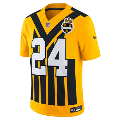 Joey Porter Jr. Pittsburgh Steelers Alternate 1933 Throwback Vapor F.U.S.E. Limited Jersey - Gold | NFL Jerseys