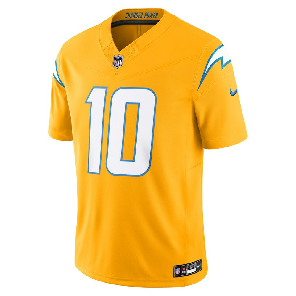 Justin Herbert Los Angeles Chargers Alternate Charger Power Vapor F.U.S.E. Limited Jersey Gold - Nike