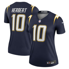Justin Herbert Los Angeles Chargers Women's Alternate Super Chargers Legend Player Performance Top Navy - Nike