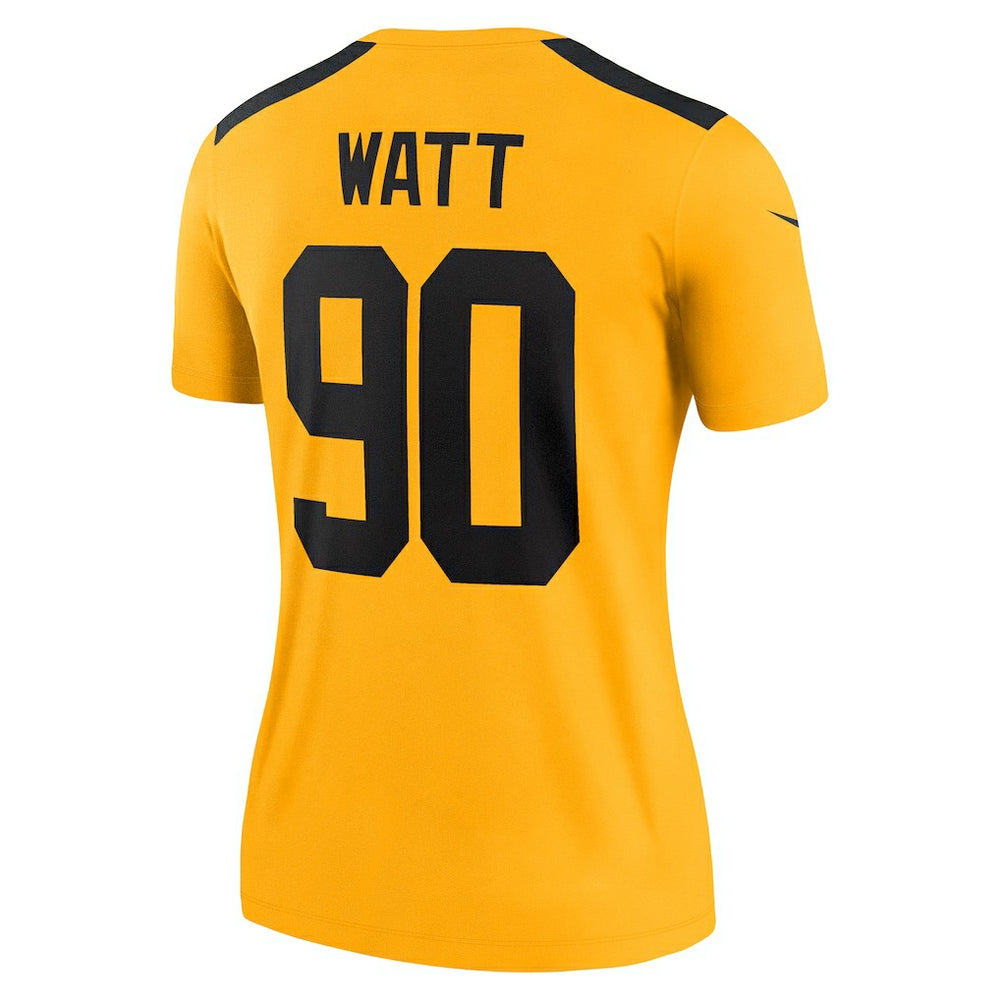 T.J. Watt Pittsburgh Steelers Women's Alternate 1933 Throwback Legend Player Performance Top Gold - Nike