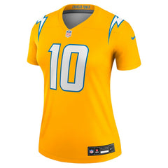 Justin Herbert Los Angeles Chargers Women's Alternate Charger Power Legend Player Performance Top Gold - Nike