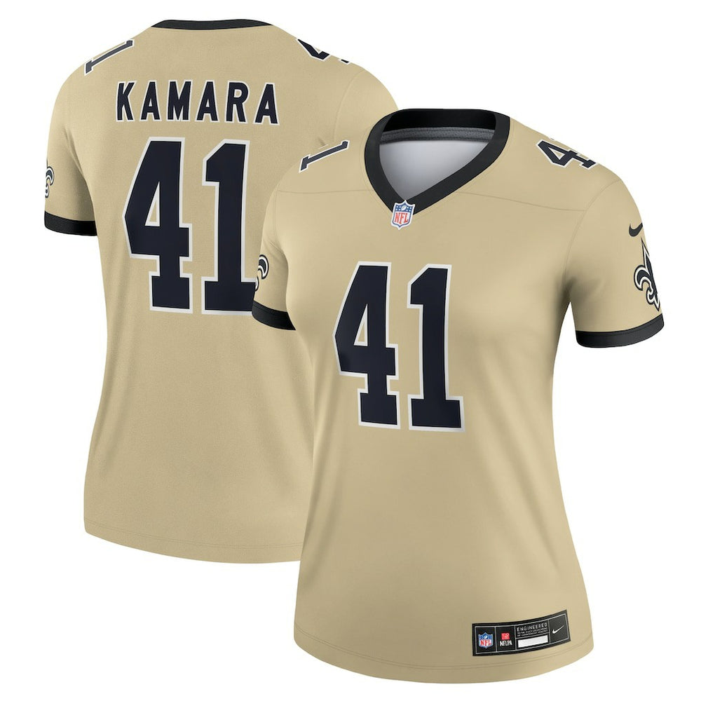 Alvin Kamara New Orleans Saints Women's Gameday Golds Alternate Legend Player Performance Top Gold - Nike
