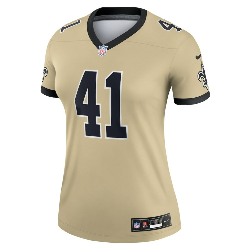 Alvin Kamara New Orleans Saints Women's Gameday Golds Alternate Legend Player Performance Top Gold - Nike