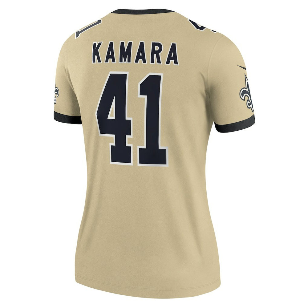 Alvin Kamara New Orleans Saints Women's Gameday Golds Alternate Legend Player Performance Top Gold - Nike