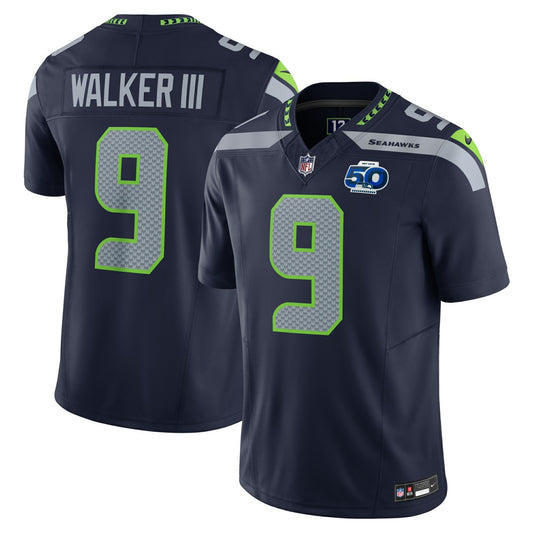 Kenneth Walker III Seattle Seahawks Team 50th Season Vapor F.U.S.E. Limited Jersey - College Navy | NFL Jerseys