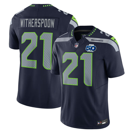 Devon Witherspoon Seattle Seahawks Team 50th Season Vapor F.U.S.E. Limited Jersey - College Navy | NFL Jerseys